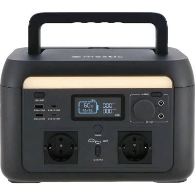Afbeelding van Mestic Power Station MPS 600 Nominaal vermogen: W LiFePO4 Batterij Capaciteit: 512 Wh