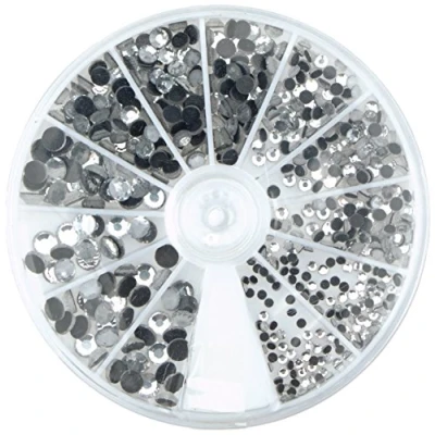 Image de Rayher boite de 580 strass thermocollants en cristal &quot; hotfix pour costumiser vos vêtements et autres accessoires tissu à coller un décor raffiné votre maison
