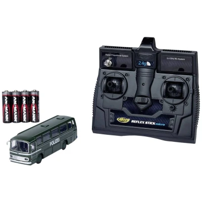 Afbeelding van Carson Modellsport 1:87 RC modelauto voor beginners Elektro Bus MB O 302 Polizei 2.4G 100% RTR 2,4 GHz