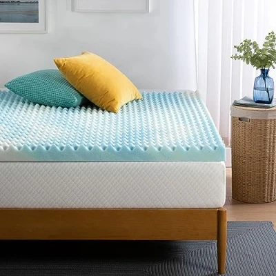 Afbeelding van Zinus Swirl Matrastopper van traagschuim en verkoelende gel, goede luchtcirculatie, spanningsontlasting, 90 x 190 cm, Öko Tex gecertificeerd, voor matras, bed bank