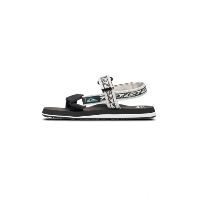 Afbeelding van Quiksilver Monkey Caged Sandalen, Heren, Maat: 44, Black white Textiel