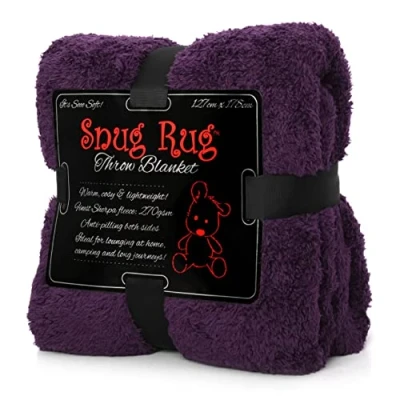 Afbeelding van Snug Rug Sherpa Fleece deken Plaid Woondeken Plaids Dekens Paars