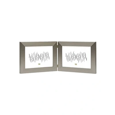 Afbeelding van Deknudt Frames fotolijst S41VD1 H2H zilver tweeluik 2x 13x18 cm