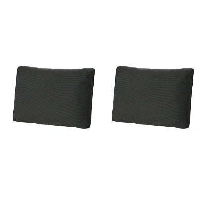 Afbeelding van Madison Lounge rug soft 73x40 Rib black 2 stuks