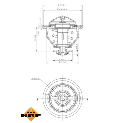 Afbeelding van Thermostaat, koelvloeistof NRF 725140