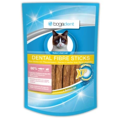 Afbeelding van 50g Bogadent Cat Dental Fibre Sticks Zalm Kattensnacks