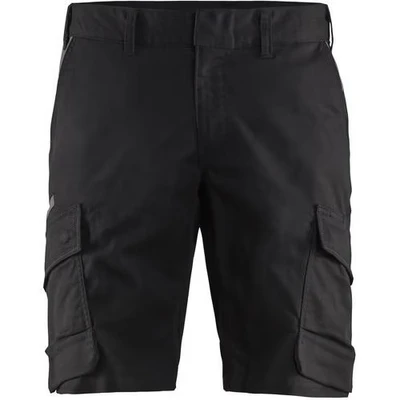 Afbeelding van Blaklader Industrie short met stretch 1446 1832 Zwart/Donkergrijs C48