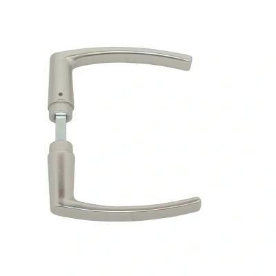 Afbeelding van Axa deurkruk paar aluminium f 1 naturel (lxb) 112x51mm geanod