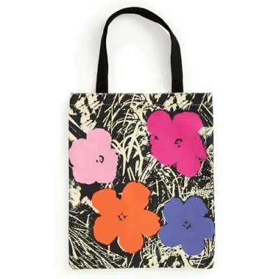 Afbeelding van Warhol Flowers Canvas Tote Bag Pink