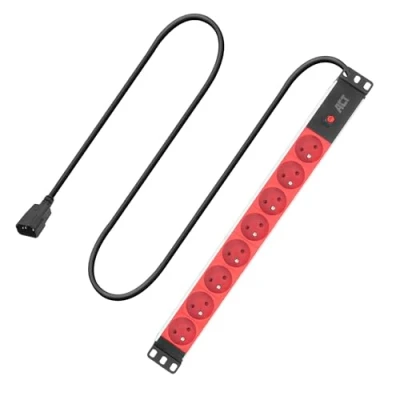 Afbeelding van ACT Stekkerdoos PDU 19&quot; C14 IEC60320 8 voudig type E, 3m H05VV F 3G1.0 PD3155