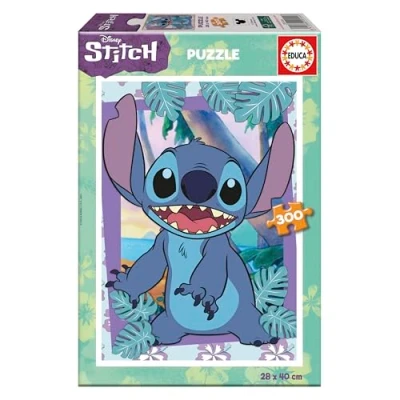 Afbeelding van Educa Kinderpuzzel met 300 stukjes Disney Stitch Afmetingen opgebouwd 40 x 28 cm. Bestaat uit grote, perfect afgewerkte stukken. Aanbevolen vanaf 6 jaar (20144)
