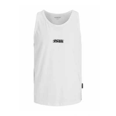 Afbeelding van Jack &amp; Jones T shirt Jcosago Small Logo Slub Tank Top 12276727 Bright White Mannen Maat S