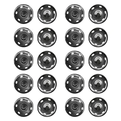 Afbeelding van OTOTEC 30 mm zwarte naaibare drukknopen naaien knopen kleding accessoires voor wollen jassen windbreakers pak van 20