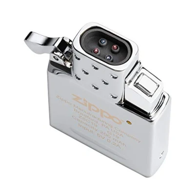 Afbeelding van Zippo 65828 Elektrische boogaansteker, winddicht, oplaadbaar, Zippo, gemaakt van metaal met klikfunctie zilverkleurig, geweldig cadeau idee
