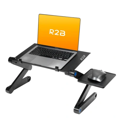 Afbeelding van R2B® Laptoptafel Verstelbaar en Opvouwbaar Model Tilburg Laptop standaard Laptopstandaard Laptopverhoger