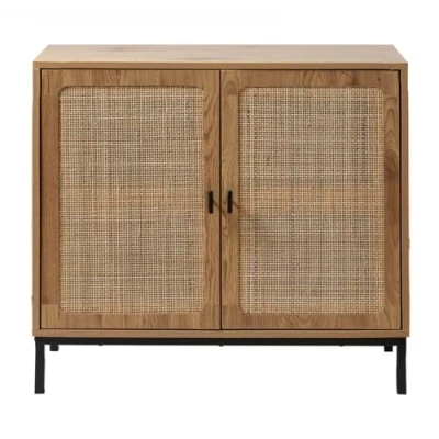 Afbeelding van Buffet 2 Portes en Rotin Naturel L80 cm JAYA