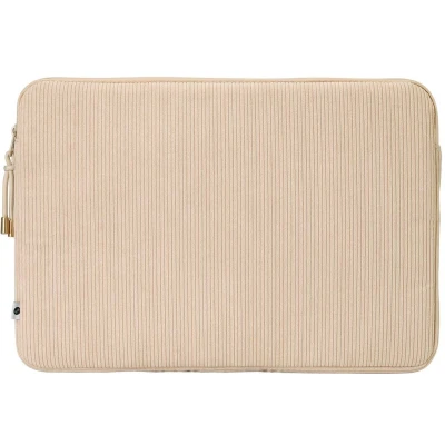 Afbeelding van Selencia Laptop Sleeve Laptophoes geschikt voor 16 inch / 16.2 15 15.6 15.3 Corduroy Beige