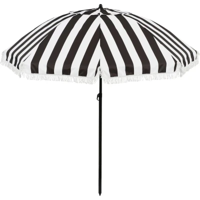 Afbeelding van In The Mood Collection Osborn Parasol H238 x Ø220 cm Zwart, Wit