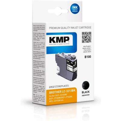 Afbeelding van KMP Inktcartridge vervangt Brother LC 3213BK Compatibel Zwart B100 1539,4001