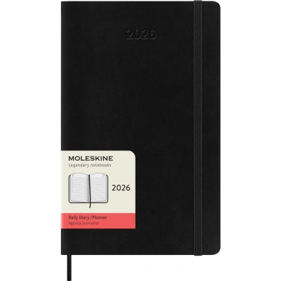 Image de Agenda civil Moleskine 2026 12 mois Journalier Grand Format Souple Noir