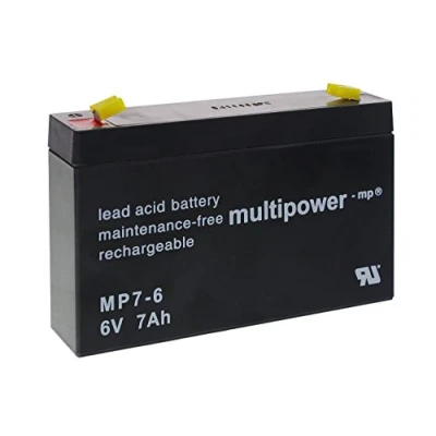 Afbeelding van Multipower MP 7 6 loodaccu 6V 7000mAh onderhoudsvrij 7Ah modelbouw