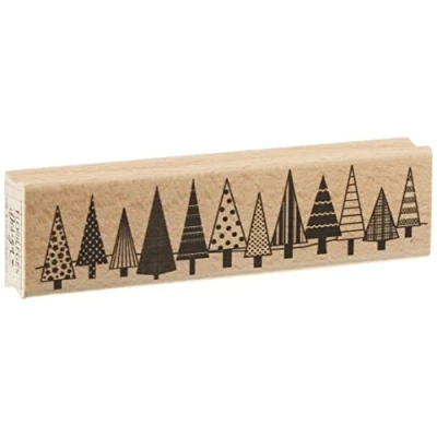 Afbeelding van Florilèges Design FF310038 Scrapbooking stempel dennenrand beige 4 x 15 2,5 cm