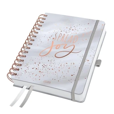 Afbeelding van SIGEL J6605 Spiral Kalender Jolie 2026, ca. A5, grijs