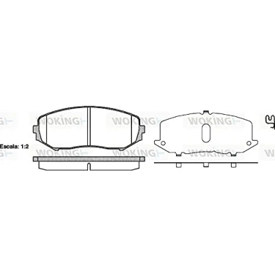 Afbeelding van ROADHOUSE 21225.02 Remblokkenset Vooras Incl. slijtage waarschuwingscontact Met kleeffolie toebehoren, veer SUZUKI: Grand Vitara 2 SUV
