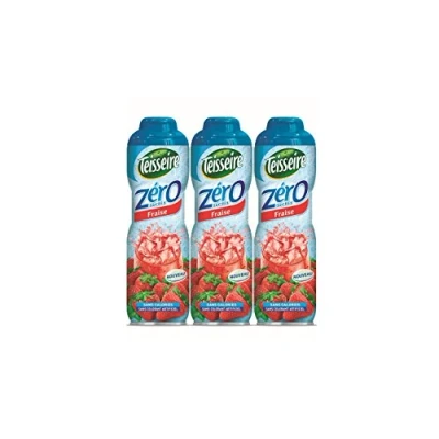 Afbeelding van 3 aardbeien 0% suikervrije siroop x 0,6 liter