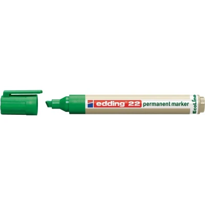 Afbeelding van edding 22 Permanent marker EcoLine 4 22004 Groen Watervast: Ja
