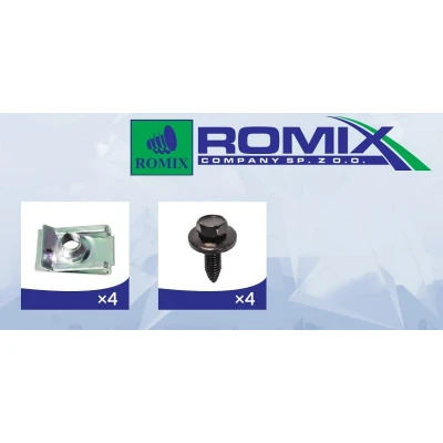 Afbeelding van ROMIX 90244 Bevestigingselement, motorafdekking RENAULT: CLIO 2