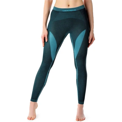 Afbeelding van Ladeheid Thermobroek Thermo ondergoed Dames Legging Zwart/Turquoise XL LA LA40 WOMEN Pants