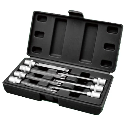 Afbeelding van Hofftech Doppenset Verlengd Torx 3/8&quot; 10 mm T25 t/m T60 7 delig