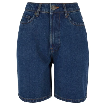 Afbeelding van Urban Classics Bermuda Jeansshort, Dames, Maat: Medium, Mid indigo washed