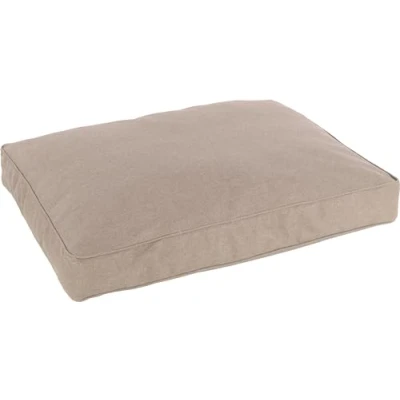 Afbeelding van Flamingo Valeco Kussen Honden Rechthoekig+rits+rand Taupe 80x60x10cm 1st 138160