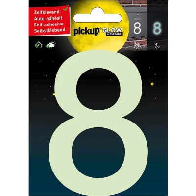 Afbeelding van Pickup Glow In The Dark Huisnummer 8 10 cm