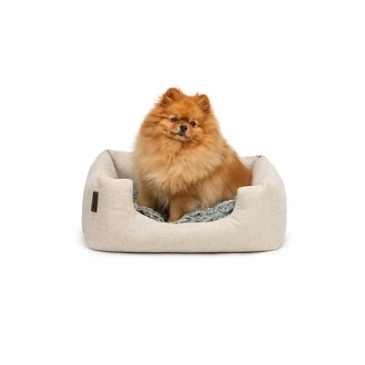Afbeelding van Hondenbed gevlekt omkeerbaar kussen ((S) 60x50 cm, Beige)