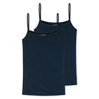 Afbeelding van Uncover by Schiesser Spaghetti topjes set van 2 donkerblauw Dames Onderhemd