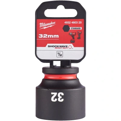 Afbeelding van MILWAUKEE 4932480325 SHOCKWAVE IMPACT DUTY 1/2&quot; slagvaste korte dop standaard 32 mm