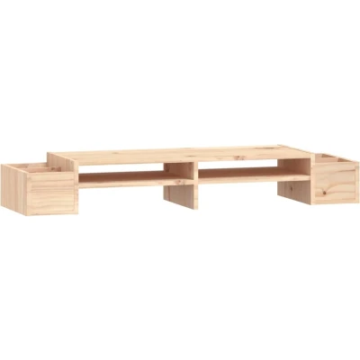 Afbeelding van vidaXL Monitorstandaard 100x27,5x15 cm massief grenenhout