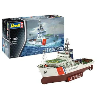 Afbeelding van 1:200 Revell 05240 ETV Waker Nederlandse Kustwacht Noodsleepvaartuig Zeesleper Smit Houston Schip Plastic Modelbouwpakket