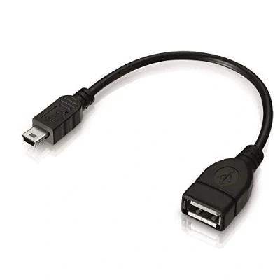 Afbeelding van adaptare 41008B USB OTG Mini mannelijk vrouwelijk type A adapterkabel voor autoradio, GPS