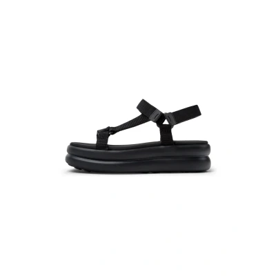 Afbeelding van Camper Flota UP Sandalen met plateauzool, Dames, Maat: 36, Schwarz Textiel