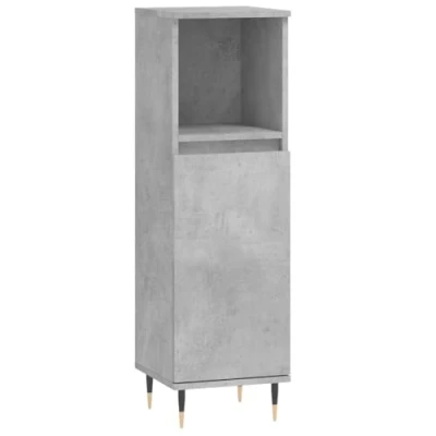 Image de vidaXL Armoire de salle bain gris béton 30x30x100 cm857204