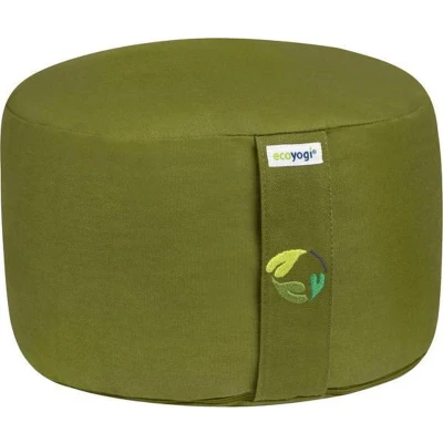 Afbeelding van Ecoyogi meditatiekussen Olijf groen hoog (eco) 18 20 cm