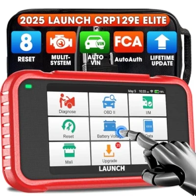 Afbeelding van Launch CRP129E Multimerk Auto Diagnosekoffer, OBD2 Franse diagnose, ECM ABS SRS TCM codelezer, voor alle auto&#039;s met olie, EPB, SAS, TPMS, TBA, levenslang gratis