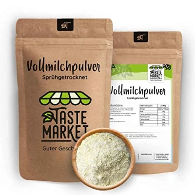 Afbeelding van volle melkpoeder 1 kg 26% vet poedergedroogde droge melk ideaal voor reizen en noodreserve