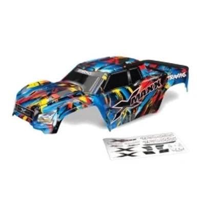 Afbeelding van Body, X Maxx, Rock n&#039; Roll (painted, decals applied) (assembled with tailgate pr