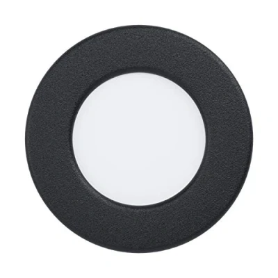 Afbeelding van EGLO LED inbouwspots Fueva 5, Ø 8,6 cm, spot van staal en een kunststof lichtoppervlak, inbouwspot zwart, wit, badkamer plat, lage inbouwdiepte 26 mm, neutraal IP44