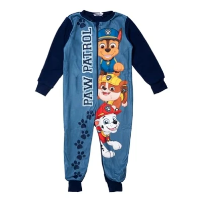 Afbeelding van Paw Patrol Jumpsuit voor jongens, pyjama met lange mouwen, blauw, Blauw